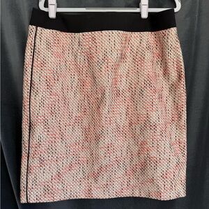Banana Republic | Coral & Black Tweed Pencil Skirt | Sz 12 P